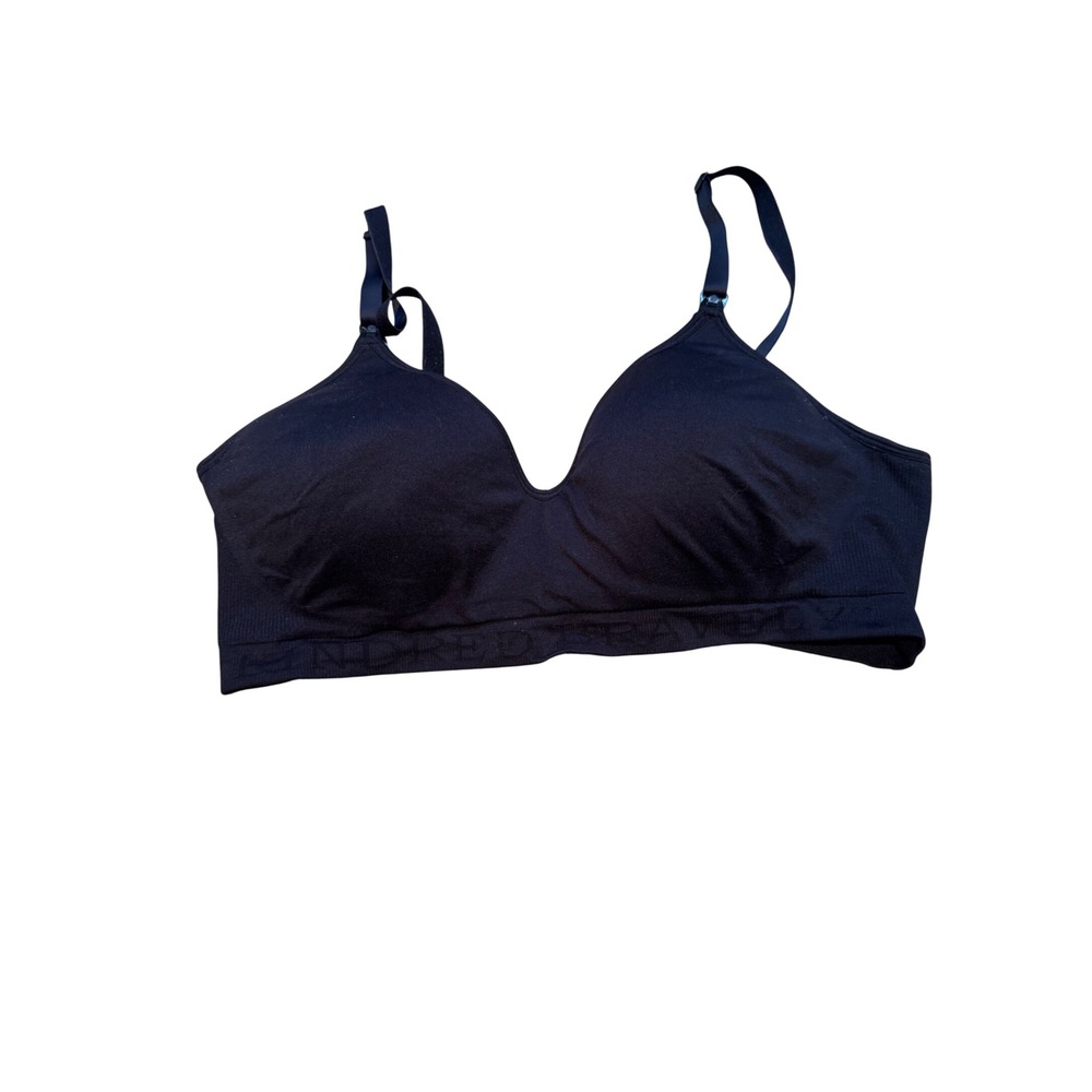 Kindred Bravely Sublime Nursing Bra XL Wireless Padded Maternity Comfort Black